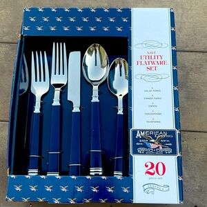 20pc Flatware Set; American Living; Limited, 4th of July, Patriotic,